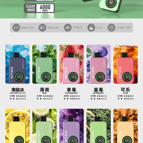 SP2S 12000口一次性電子煙|Type-C 可充電設計・超長續航體驗